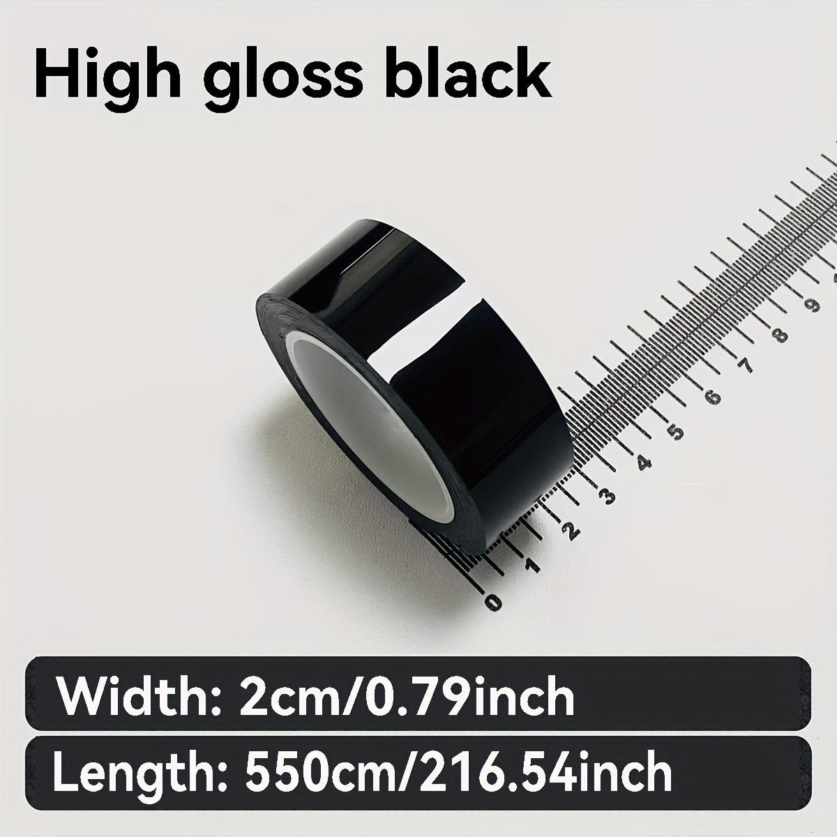 TEMU High Gloss Black Car Sticker, Diy Paste Protector Strip For Auto Door Entry Pedal And Side Mirror, The Whole Vehicle Used, Anti-scratch,