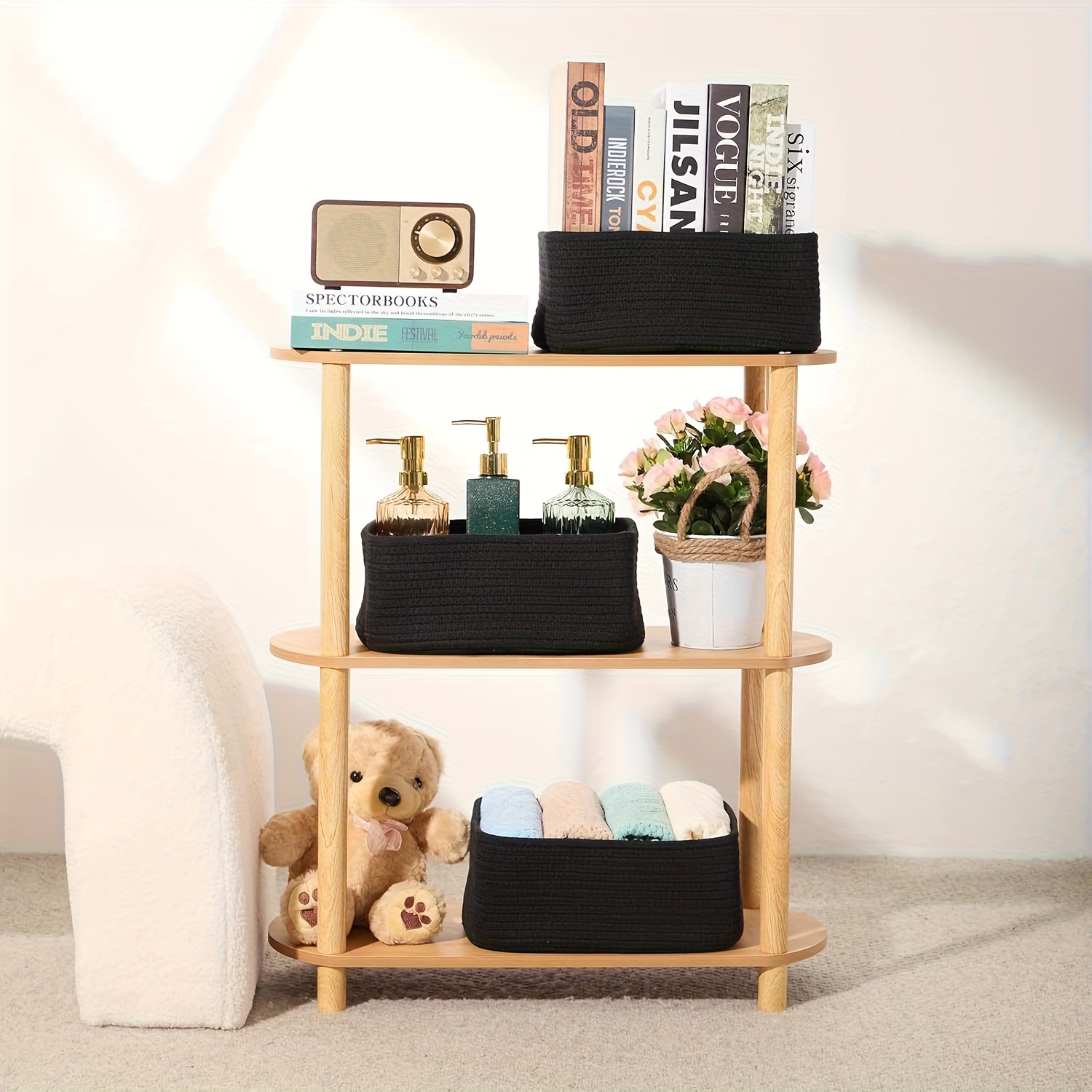 Handwoven Decorative Baskets for Home Decor & Toy Organization