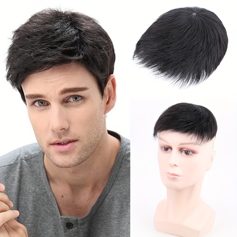 Men Wig Hair Replacement Hairpiece For Daily Synthetic Hair Temu