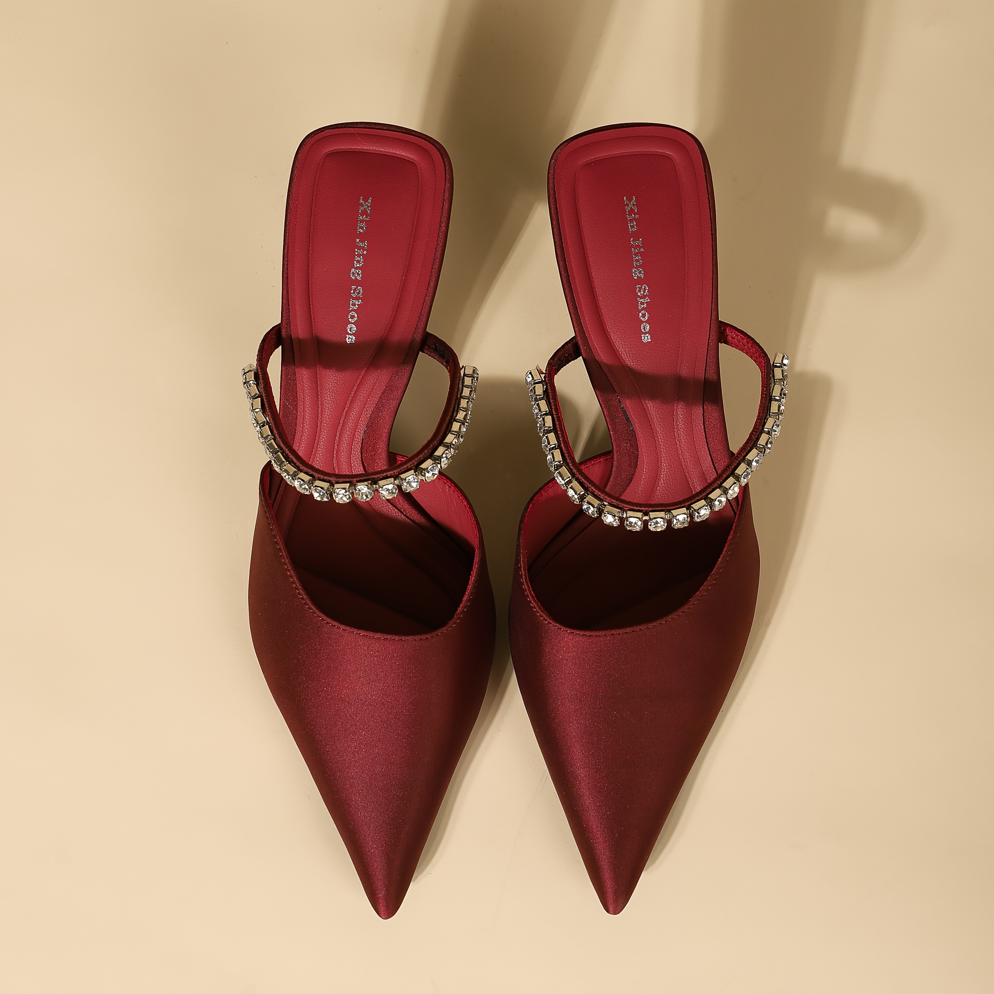 Image of Pointed Rhinestone Drag Women's Banquet Dating Temperament Shiny Celebrity Style High-heeled Sandals