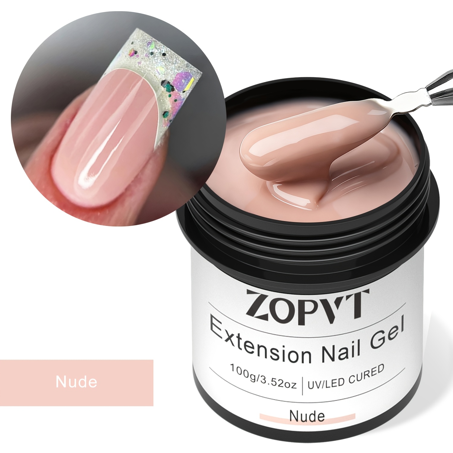 100g Large Capacity Nail Extension Gel, 7 Popular Color Options, Gel Polish Builder & Shaping Extension Gel, Led , Long-lasting, Wear-resistant, Non-yellowing, Suitable For Beginners, Home Use, Diy