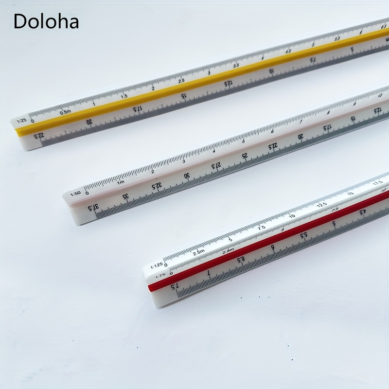 

Doloha Professional Triangular Architectural Scale Ruler - Precision Drawing & Drafting Tool With Metric And Imperial Measurements, Plastic, Ideal For , Engineering