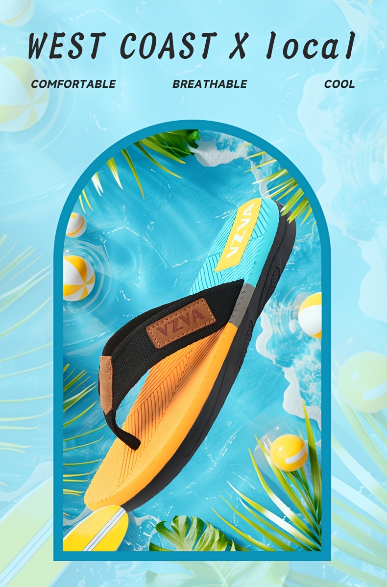 mens fashion flip flops comfortable non slip casual eva sole thong sandals for mens outdoor sports summer Product details 0