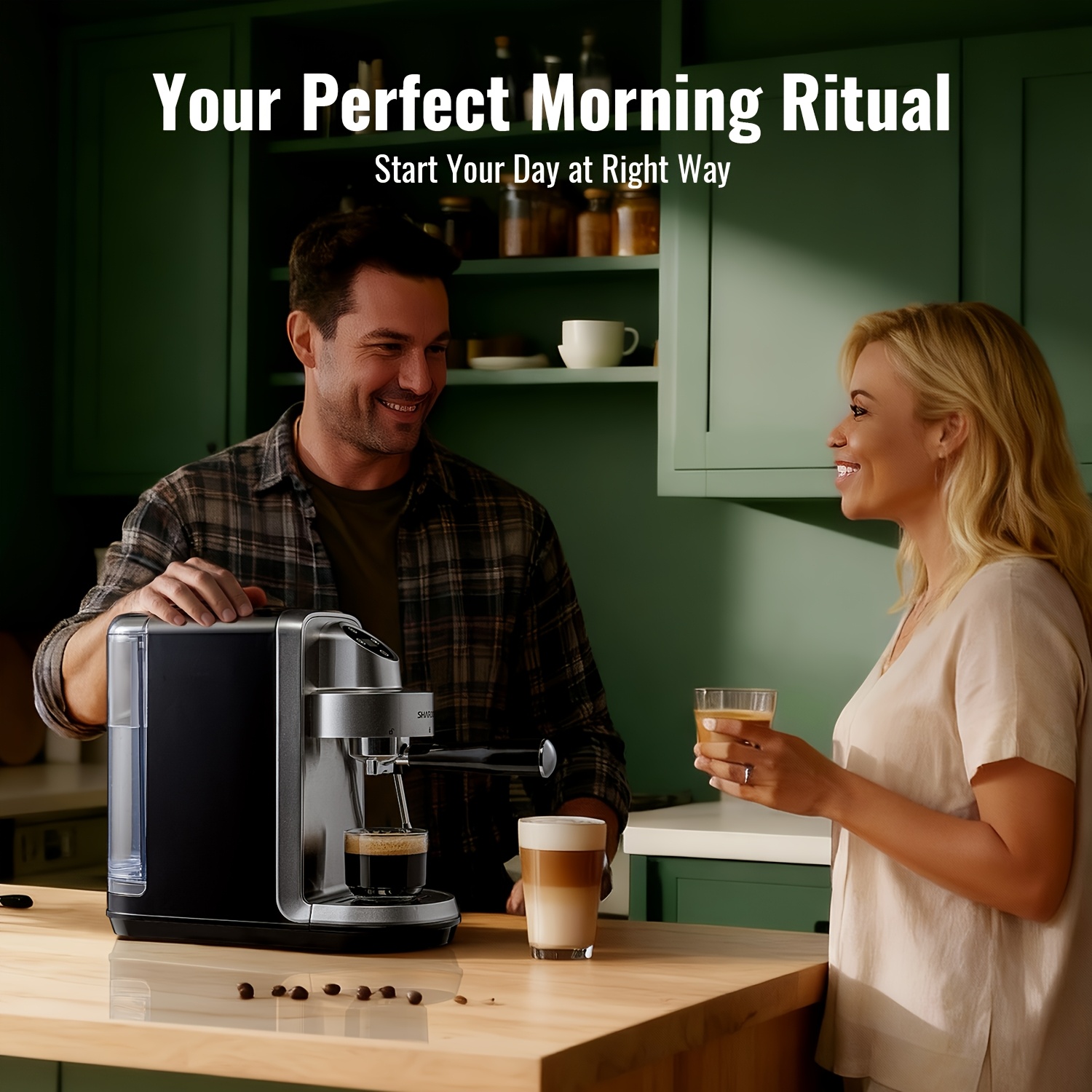 Espressomachine voor 1 of 2 kopjes