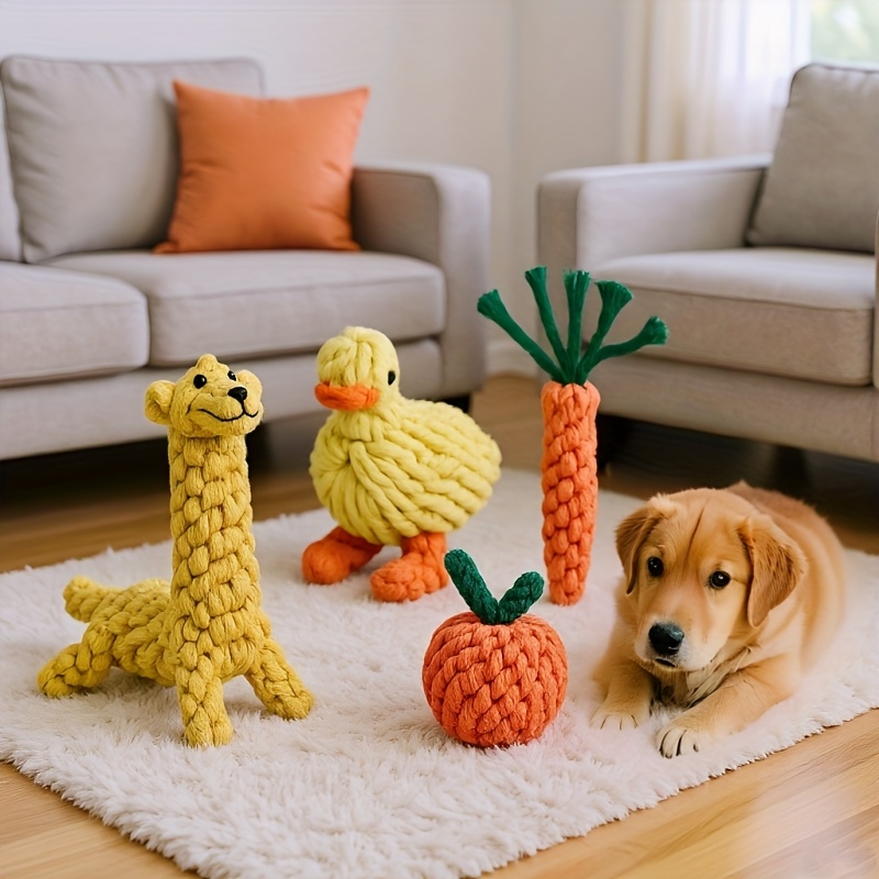 4pcs Set Of Pet Toys With Different Shapes, Interactive, Chew- And Boring