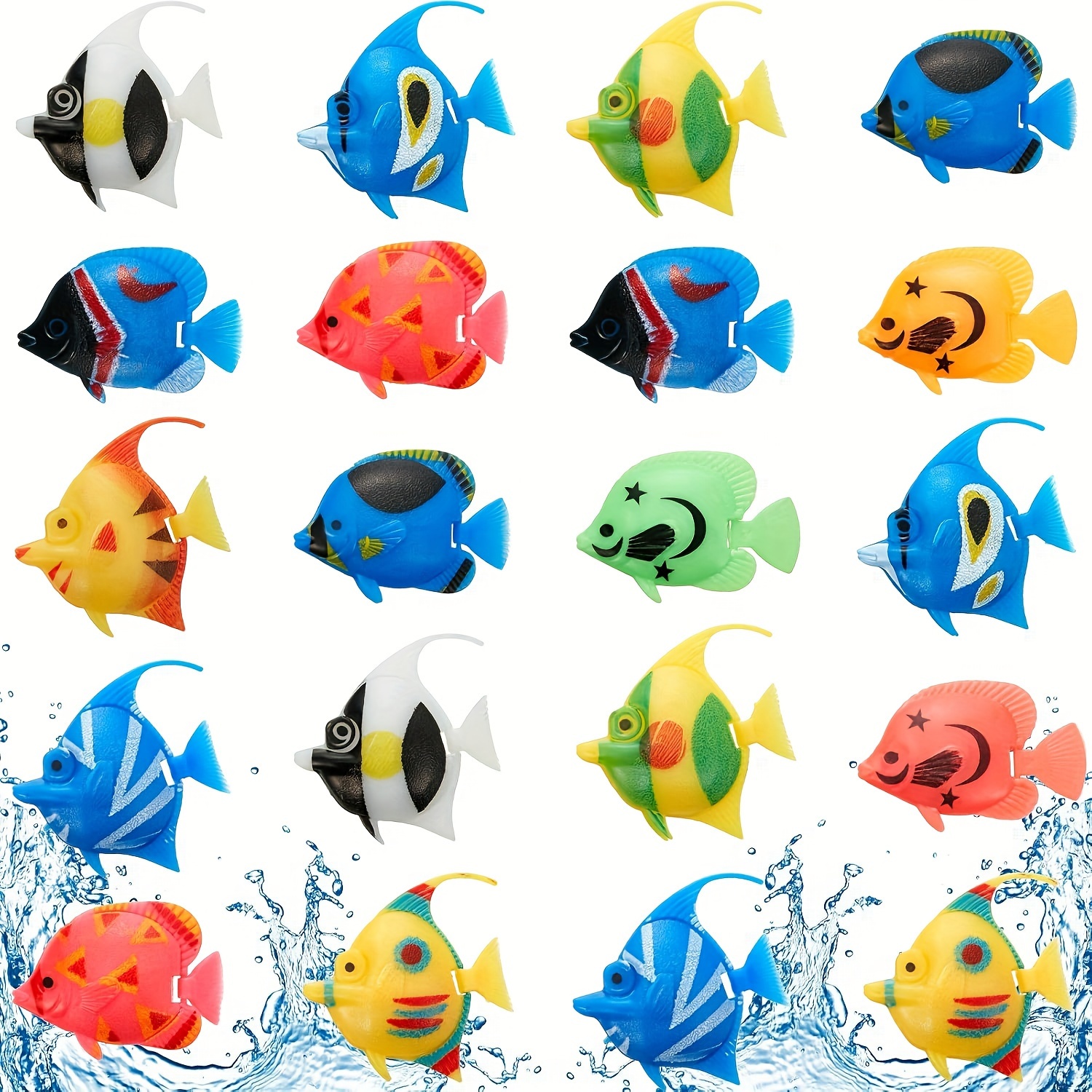 

10-pack Assorted Plastic Floating Fish, Realistic Aquarium Decor, Pp Material, Random Style, Pet Supplies For Fish Tank Scenery