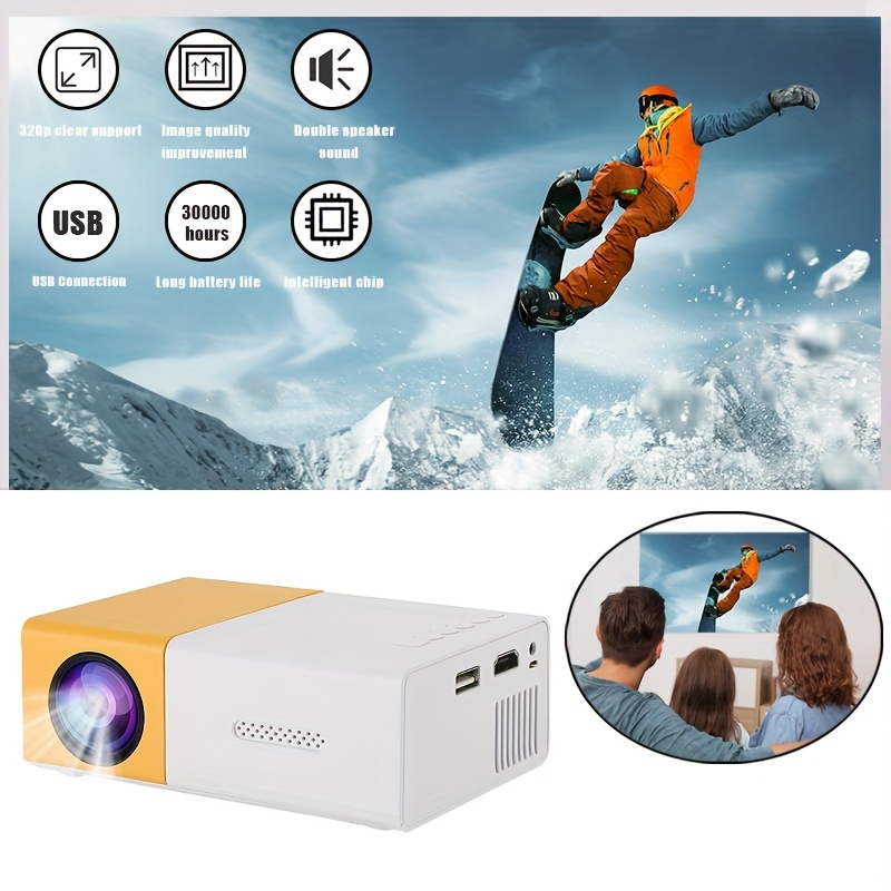 

High Definition Mini Projector, Pocket-sized Portable Movie Or Presentation For Children Adult Christmas Gifts