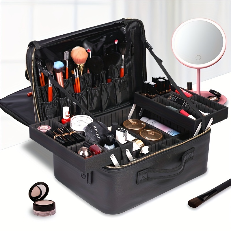 professional tier train case large capacity makeup Temu United