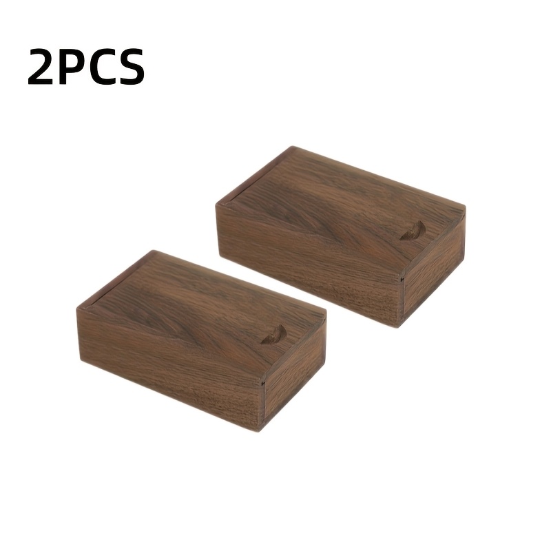 TEMU 2pcs Retro Wooden Jewelry Boxes, Convenient Design For Easy Carrying - Suitable For All Jewelry, Jewelry, Small Items Storage, Gift Box, Desktop