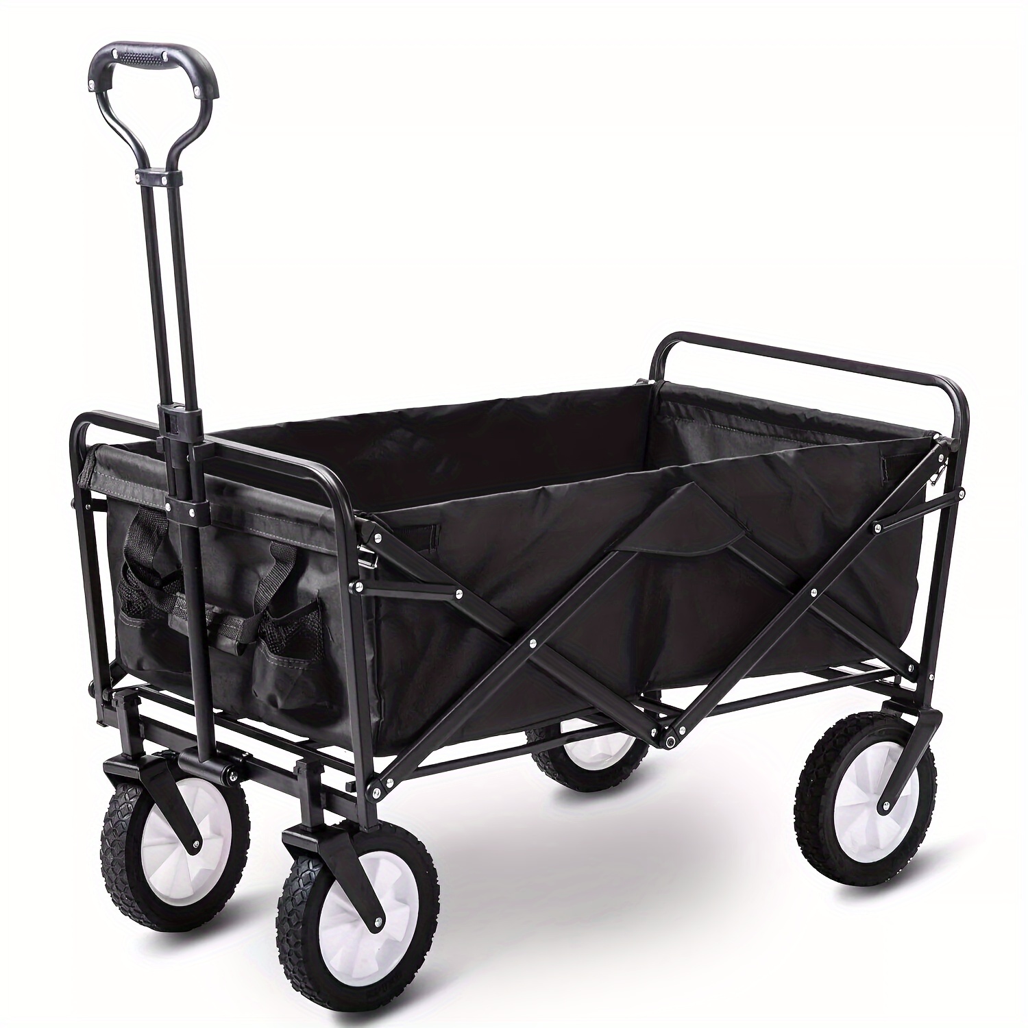 TEMU Foldable Fishing Trolley Pull Cart Garden Camping Festival Beach