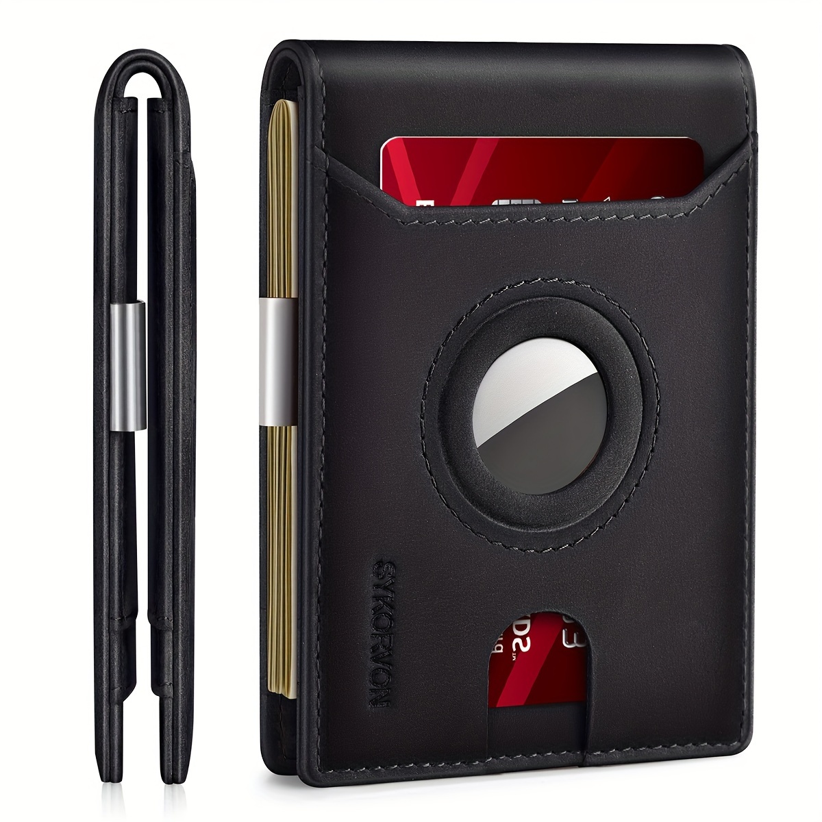 

Airtag Wallet For Mens, Rfid Blocking Card Wallet With Money Clip Credit Card Holder Bifold Wallet With Gifts Box