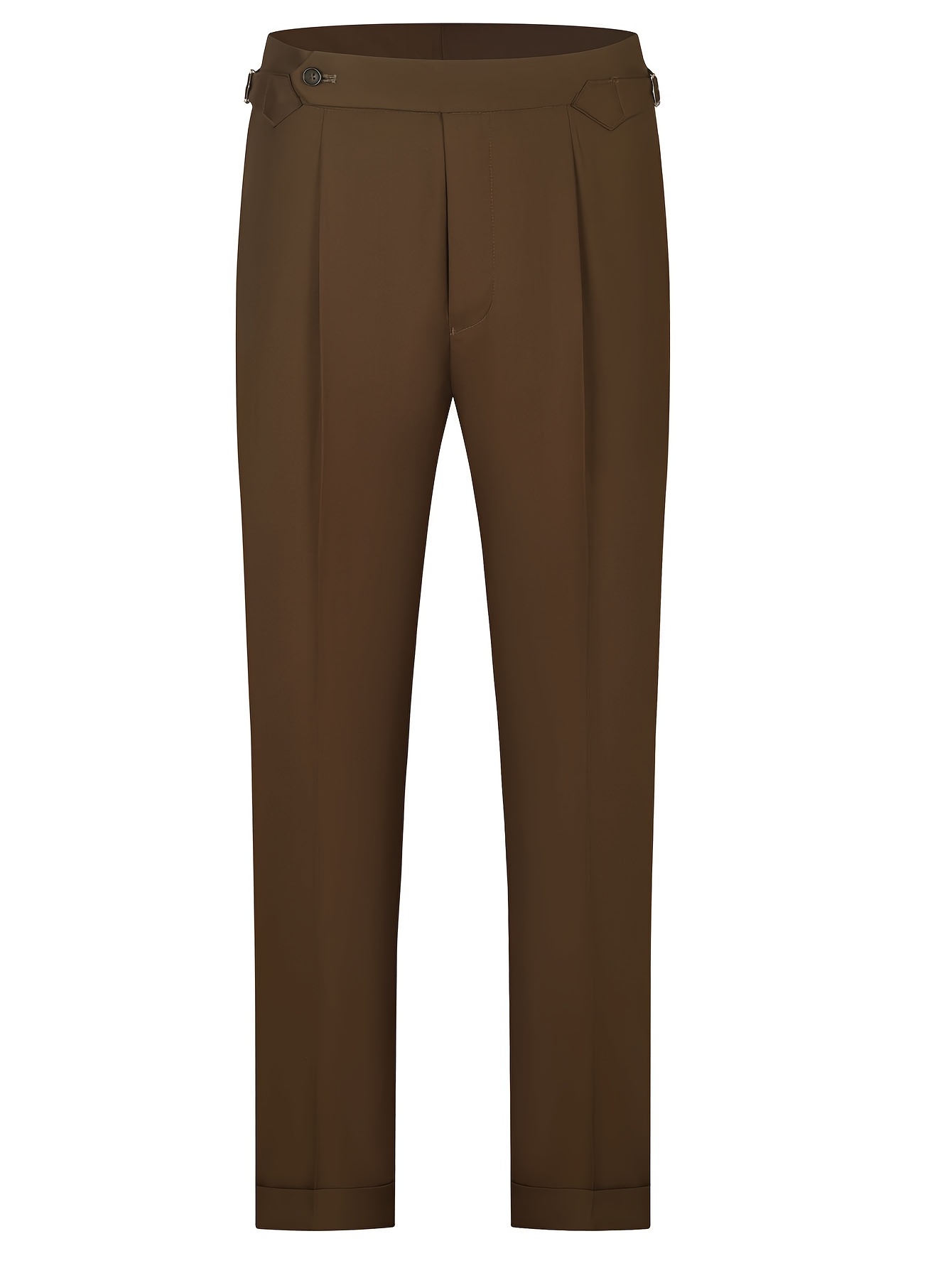 brown trousers premium high waist dress pants - Temu Mexico