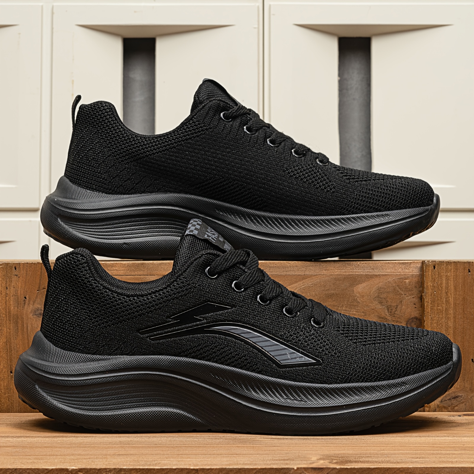   mens breathable running sneakers low top sneakers with cushioned md sole soft sole suitable for walking gym casual wear versatile footwear lace up round toe no narrow width