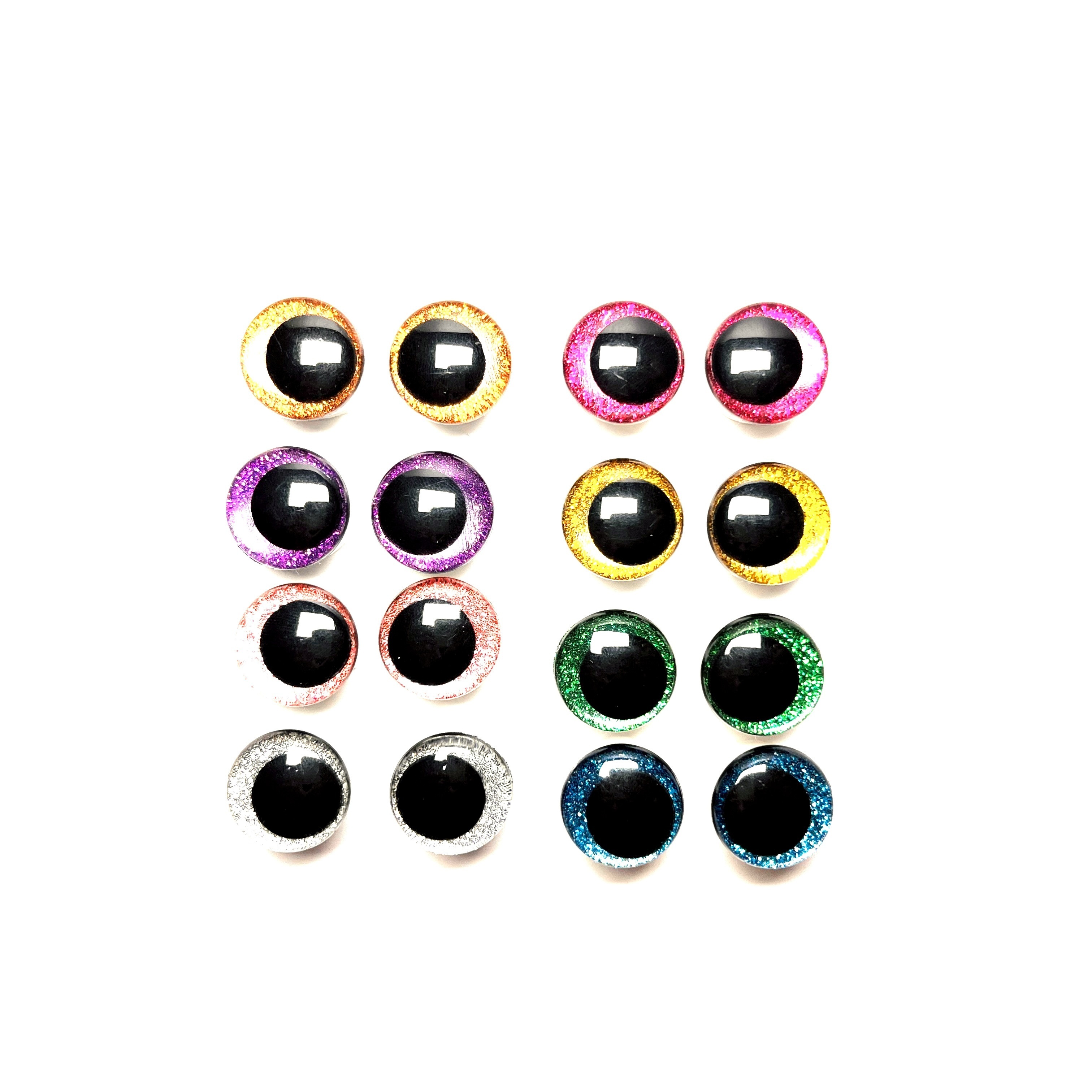 

14+ Age - 8pcs (4 Pairs) 18mm Plastic Safety Eyes For , Crochet And Dolls - 3d Eyeballs Bottom - Diy Accessory