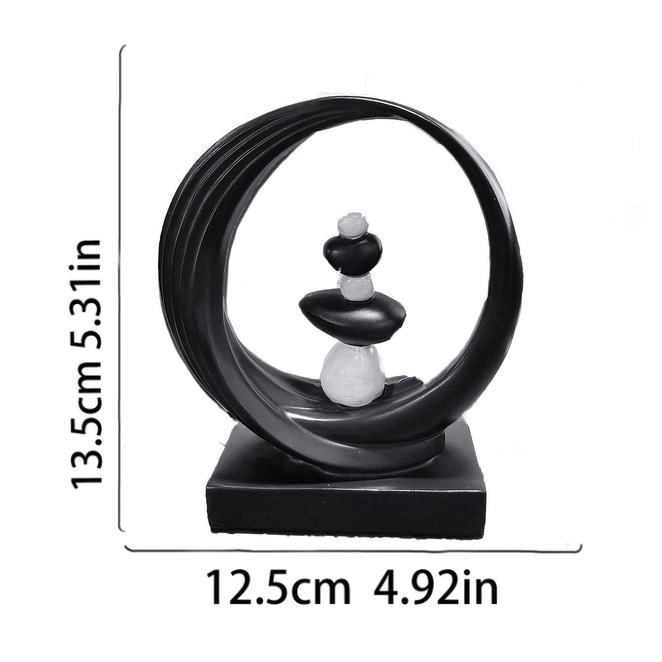 TEMU 1pc Crescent Sculpture Statue - Elegant Resin Crescent Shape Decor With Minimalist Curved, Suitable For Bedside Table Centerpiece, Desk Shelf