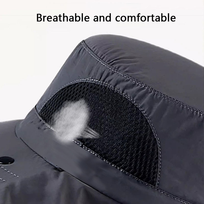 1 Sombrero de Verano con Ala Ancha que Cubre la Cara, Ideal para Actividades al Aire Libre como Ciclismo, Pesca y Senderismo