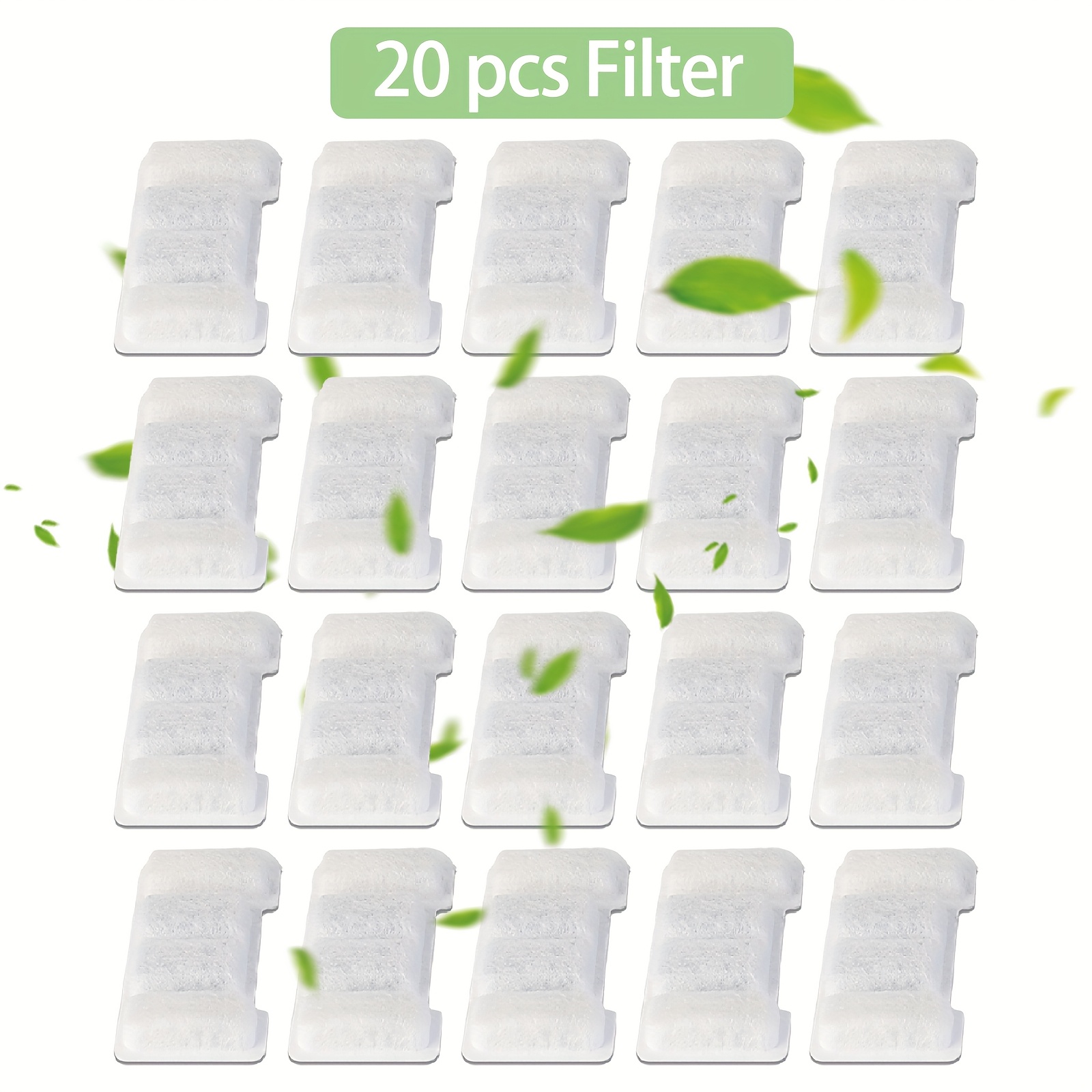 Image of 10/ 20pcs Cat Water Fountain, Suitable For 3.2l/ 108oz Pet Water Dispenser, Multiple Filtration System Activated Carbon Resin Filter, Ideal For Pets, Water Fountain Filters For Cats And Dogs