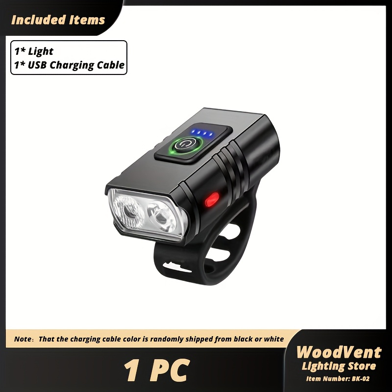 TEMU Bicycle Light, For Mountain Bikes/motorcycles, Usb Fast Charging, 6 Lighting & Battery Display, Support Handheld & Handlebar Mounting, Suitable