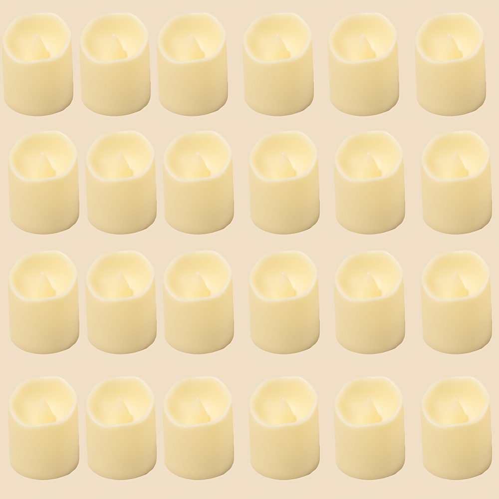 VETOUR 200 Lumini A LED Senza Fiamma, Finti Tealight A Batteria CR2032, Luce Gialla Calda Tremolante, Per Halloween Natale Matrimonio Decorazioni Casa