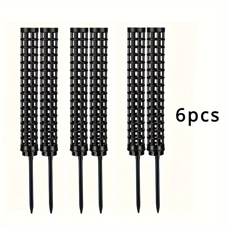 TEMU 6pcs Extendable Mesh Plant Support Poles, 15" Stackable Stakes For Indoor Climbing Plants - Durable &