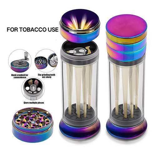 3 in 1 grinder set 4 layer rolling tray with magnetic lid integrates grinding filling and storage the all in cones saving valuable time an ideal gift for friends