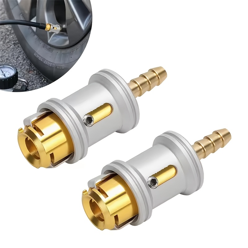 6mm - 2pcs Car - Tire Valve Clip Pump Nozzle Clamp Solid Brass Quick Connect Inflation Connector Air Inflator Pump Adapter