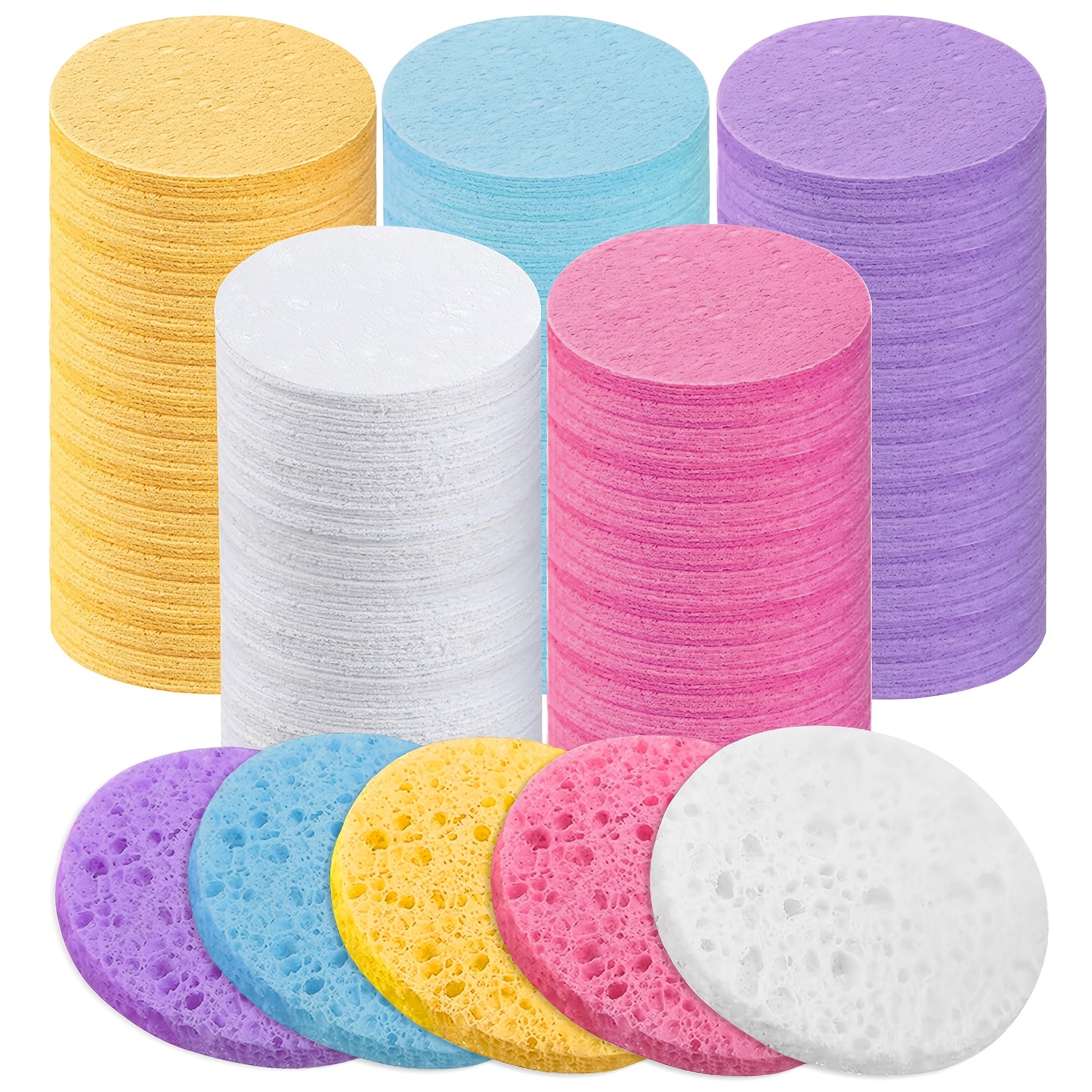 TEMU 25pcs Of Natural Compressed Facial Sponges, Perfect For Makeup Removal And Daily Cleansing And Exfoliation