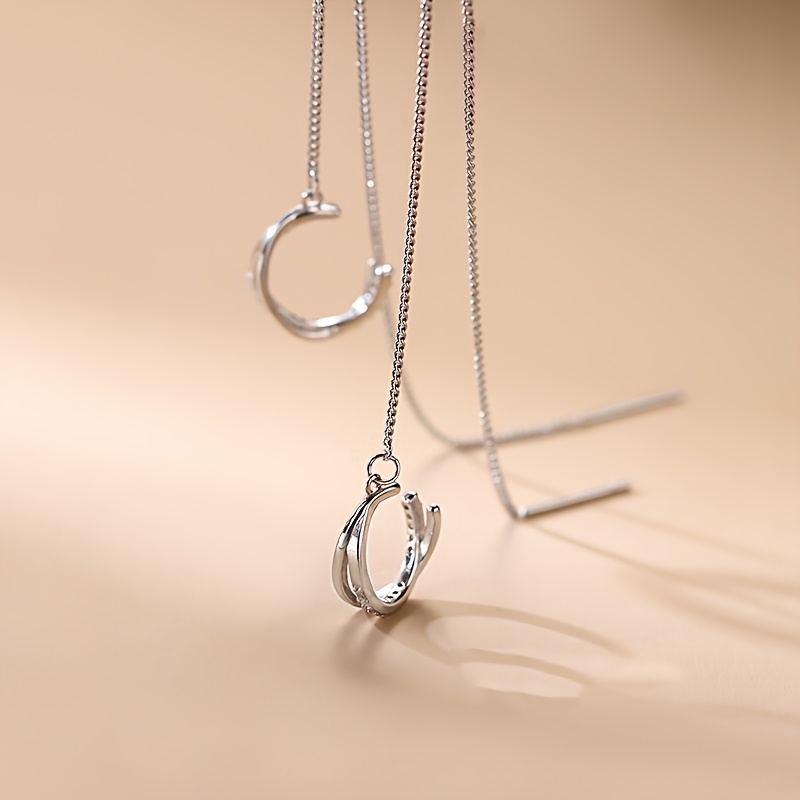 Women's Single Ear Plain Chain Ear Cuff — Unisex Style