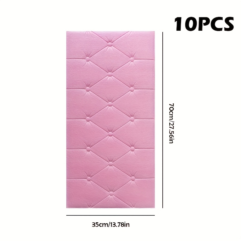 Image of 10pcs 27.56x13.78in Pack Bumper Wallpaper, Waterproof And Self-adhesive Wall Stickers For Bedroom, Living Room Background Wall Decoration