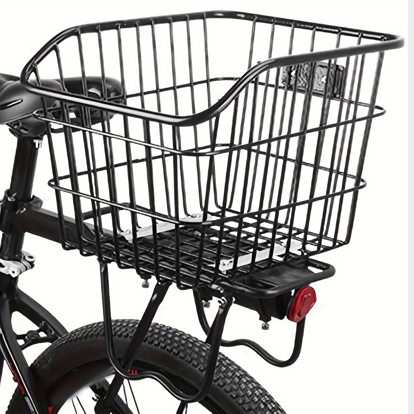 

Mountain Bike Basket: Foldable Basket For Bike Rear Rack, Suitable For 31-38cm Frame Size