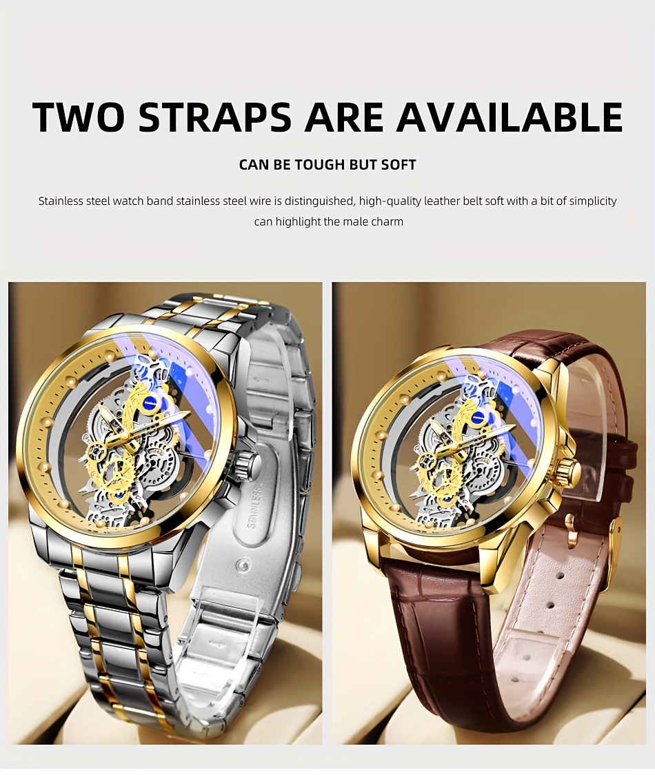  elegant mens quartz watch with durable steel strap perfect for everyday wear memorable gift details 6