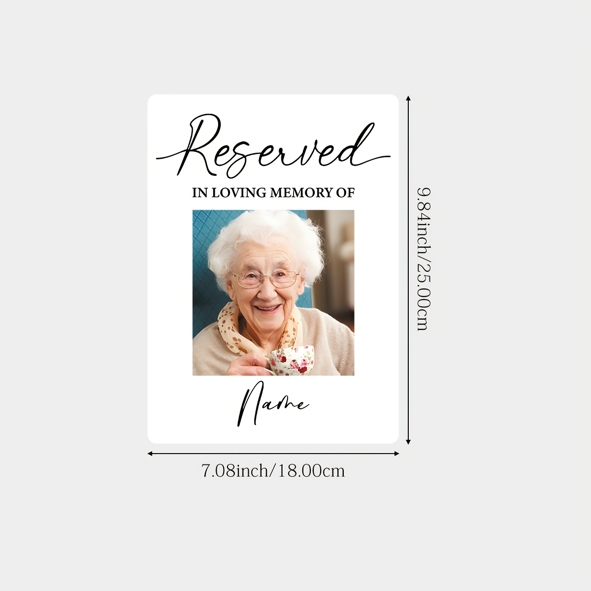 TEMU 2d Flat, 2pcs, Custom Acrylic Photo Plaque (1pc), Commemorative Plaque, Custom Memorial Plaque, Wedding Decoration For Remembrance, Sympathy