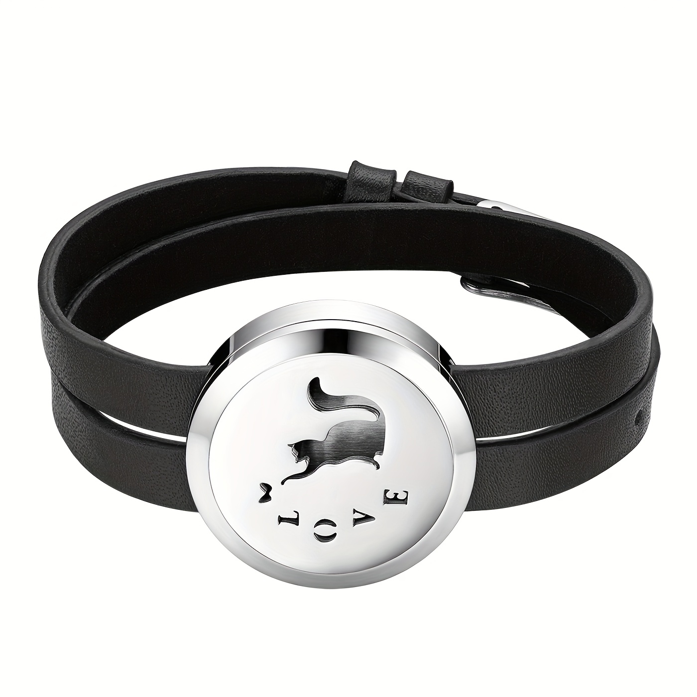 Image of An Openable Women's Bracelet Featuring A Hollow With A Circular Multi-loop Weave