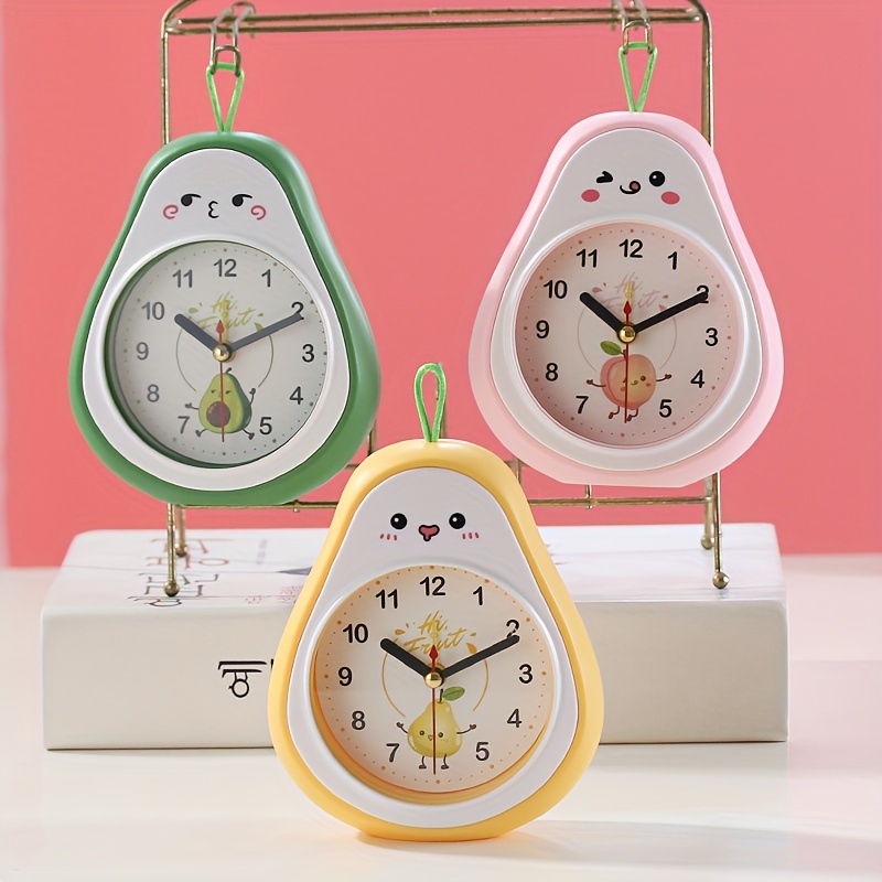 Reloj despertador analógico de gran tamaño, reloj despertador creativo para  estudiantes con lindos niños, niñas, dormitorio, mesita de noche
