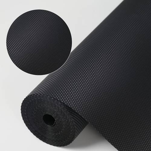 1 roll premium thickened eva cabinet shelf liner drawer liner non stick non slip liner for dressers storage rooms bathrooms refrigerator protector thickened eva drawer mat free cabinet mat kitchen cabinet liner with black diamond