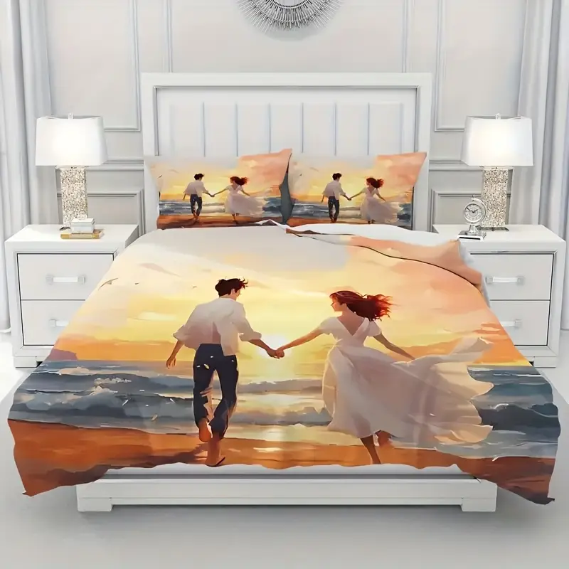 3pcs customizable photo bedding set breathable and soft suitable for ideal for home use gifts for bedroom decor dormitories and rv trips Product details 3