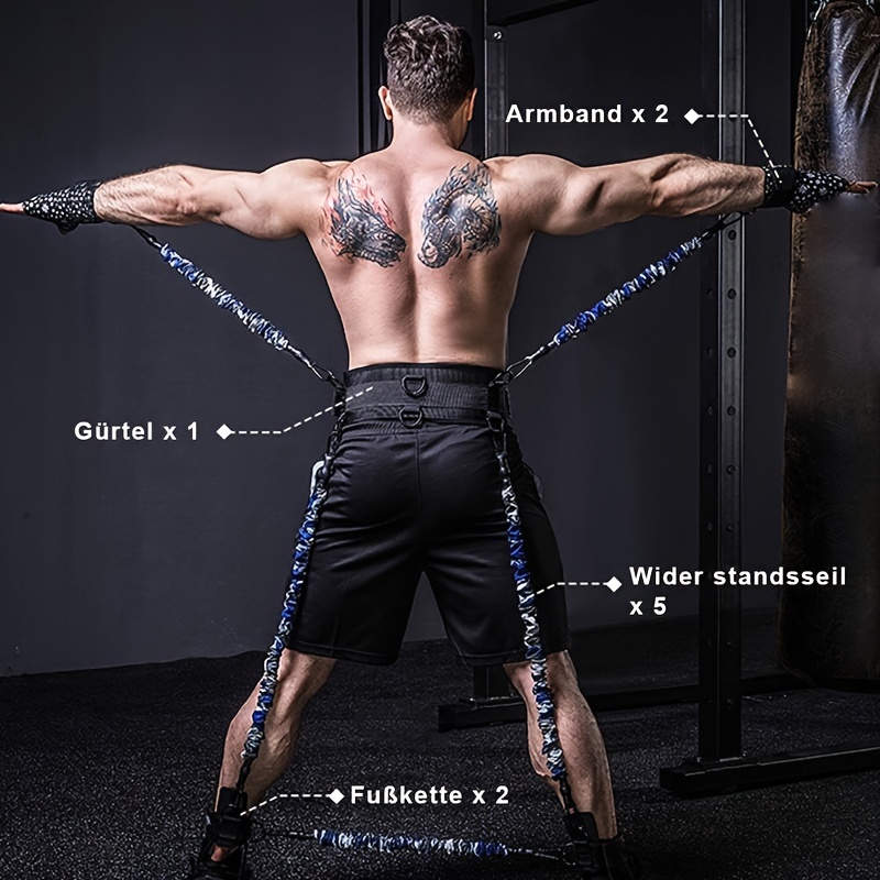 Explosive Force Heavy-Duty 1pc Spandex Resistance Training Rope - Anti-Snap Feature for Speed, Stamina, and Strength Improvement