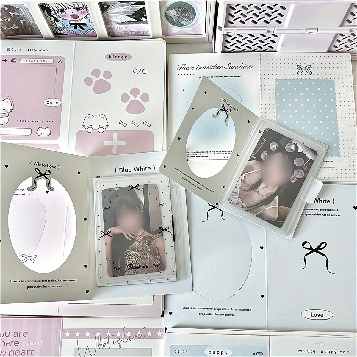 

's 12pcs Hollow Folding Greeting Cards With Aesthetic Photo Card Packaging - Office Supplies