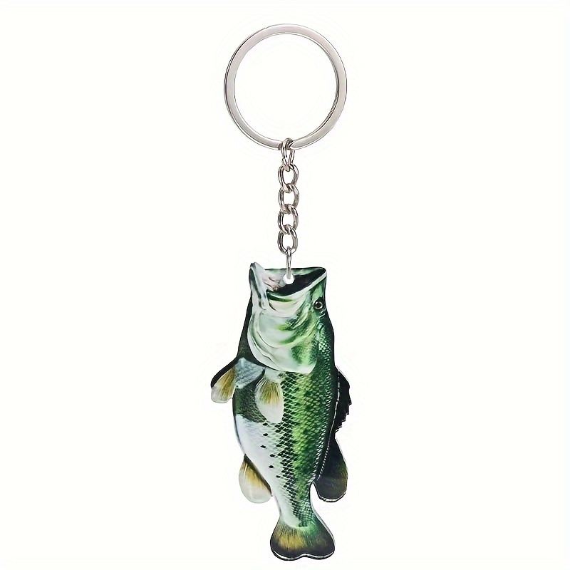 

1pc Acrylic Perch Fishing Keychain, Multifunction Key Chain, Gift For Decoration