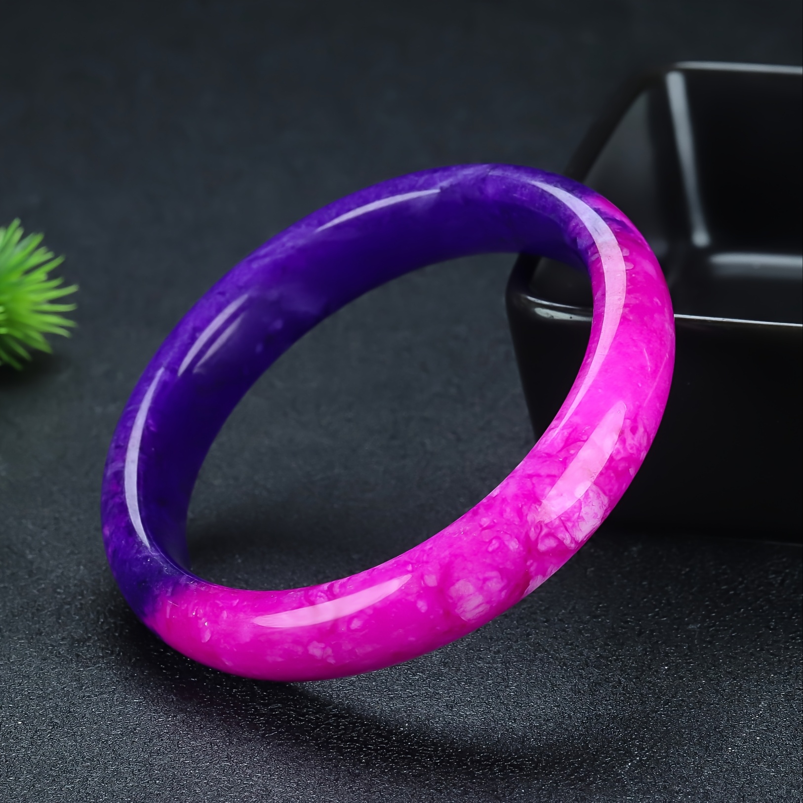 Bohemian Style Violet & Cherry Blossom Bracelet, Holiday Gift