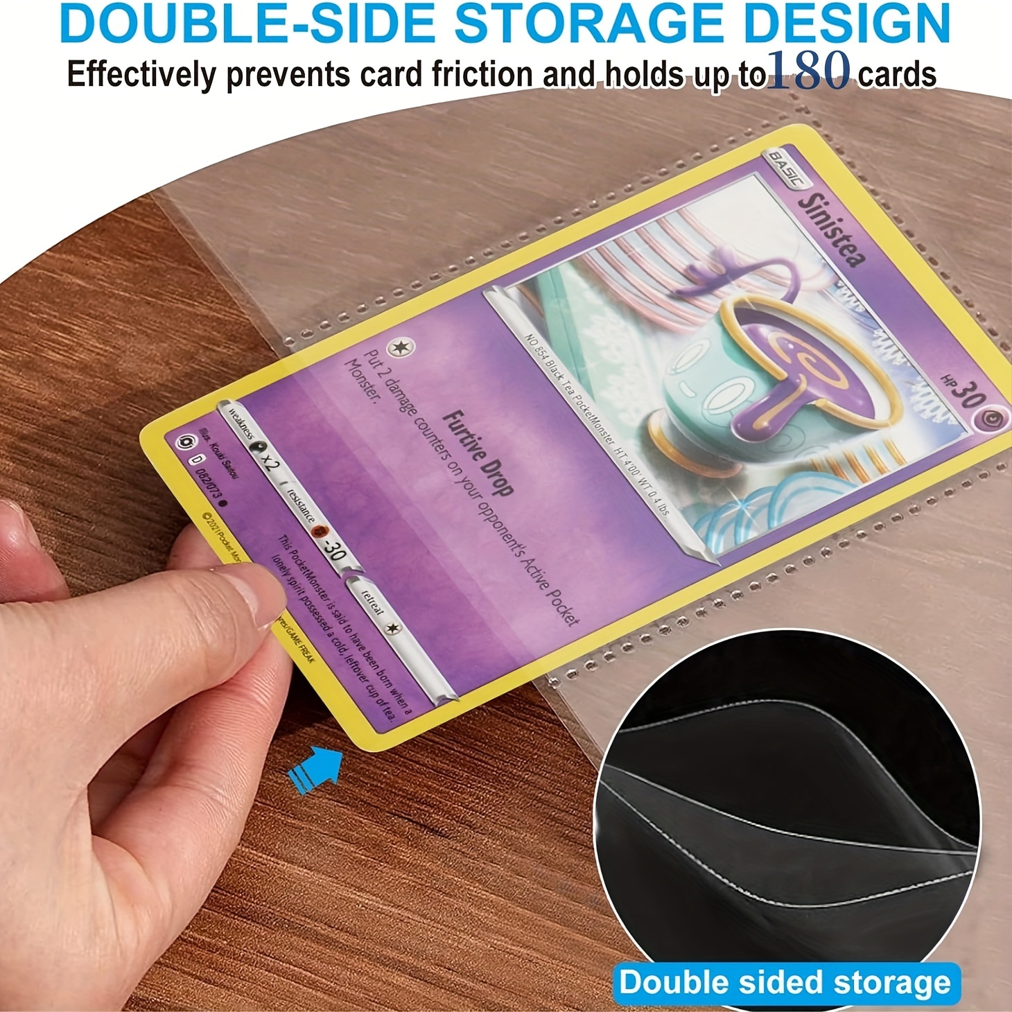 card sleeve page Amazon.com : Amazon Basics 9-Sleeve Trading Card Protectors Binder Sheet  for Storage and Protection, Top Loading, Transparent, 100-Pack : Office  Products main image 0