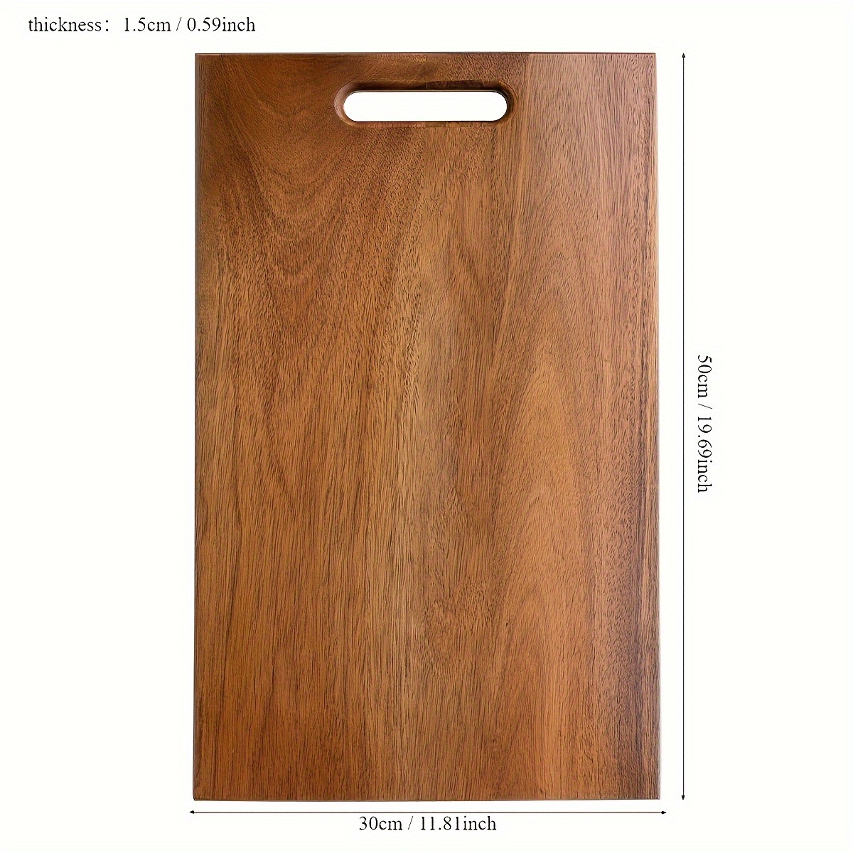 E-shop Acacia-Holz-Schneidebrett – Natürliche Dichte, Fleckenresistent, Beidseitig nutzbar & Ergonomischer Griff für tägliches Kochen, Gastfreundschaft