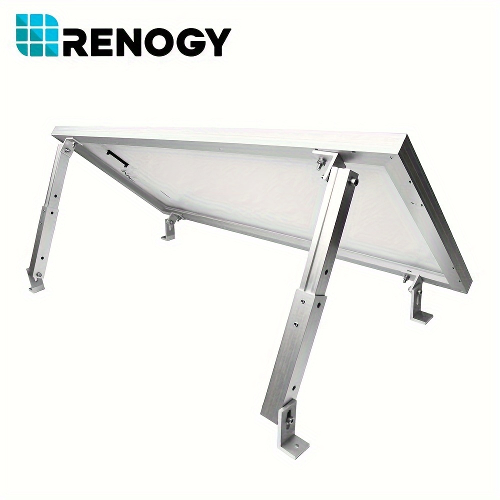 

Renogy Adjustable Solar Panel Tilt Mount Brackets Support Up To 150 Panel For Roof, Rv, Boat And Any Flat Surface, For On-grid/off-grid Systems (mount Only), Silver