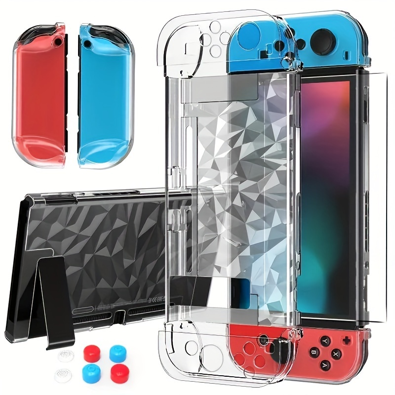 

Clear Protective Case Cover For Ns Switch And Controller With A Switch Tempered Glass Screen Protector