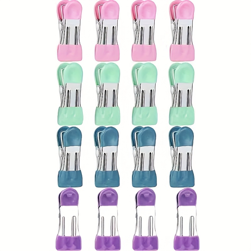 Chip Clips Bag Clips Food Clips, Clips For Food Packages With Anti-scratch Vinyl Coated Ends, Heavy Duty Metal Food Clips For Food, Kitchen Clips For Bags Food, Clips Photo File Clamps