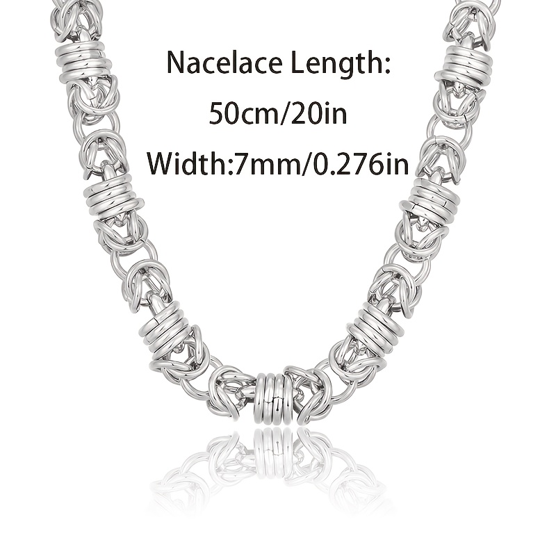 Image of 925 Sterling Silver Women's Necklace, 7mm Rope-link Necklace, Oversized, Women's Jewelry, Mother's Day Gift, Valentine's Day And Christmas Gift, Elegant Gift Box