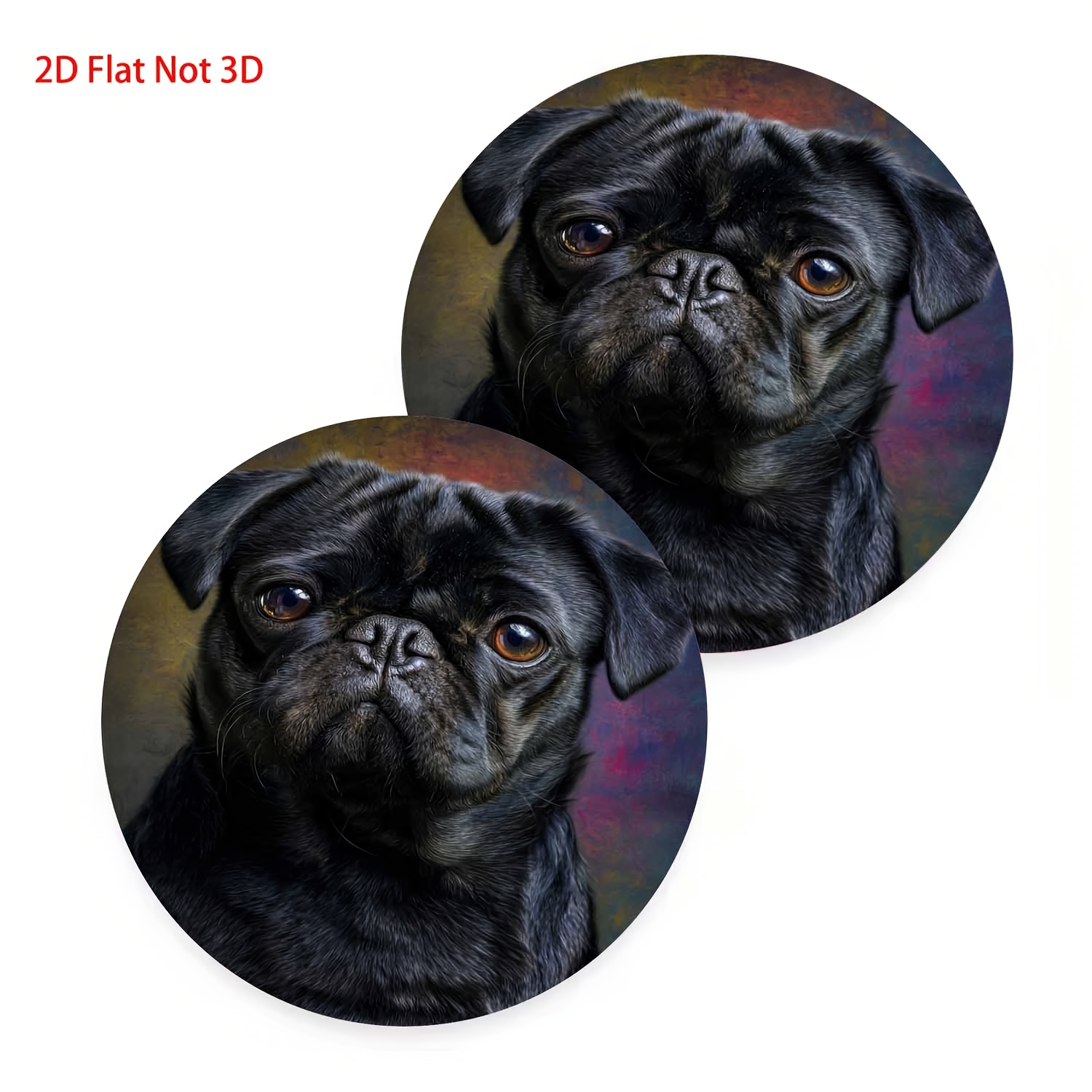 TEMU 2pcs Elegant Car Coasters, Easy To Clean Coasters, Women' Interior Decoration Additions, Gifts For , Home Dining Table Coasters, Absorbent And