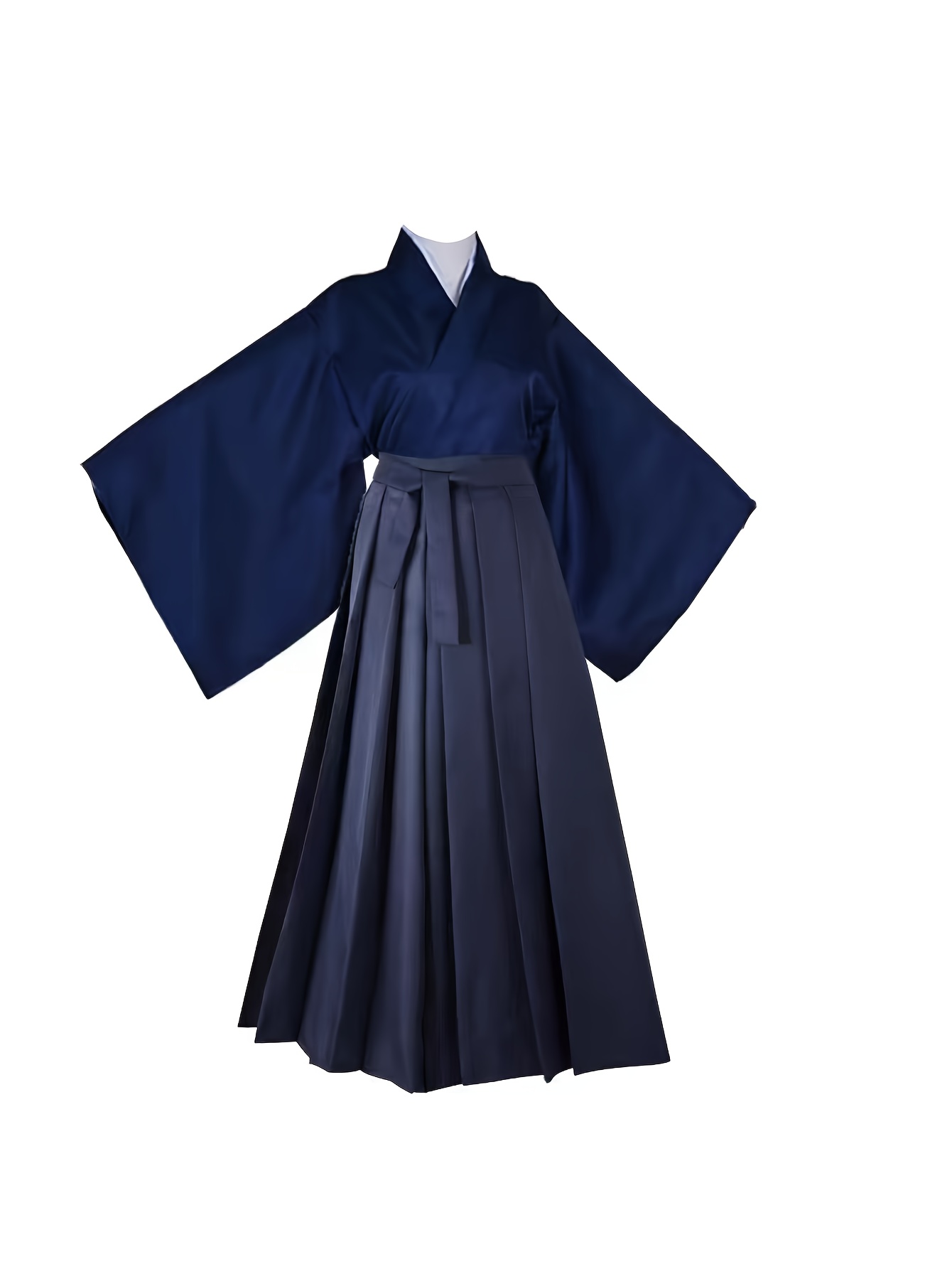 Herren-Japaner-Uniform Kimono, Schwertkämpfer *-Kimono,  Bühnenperformance, Ausstellung, Festival-Outfit, Alle Jahreszeiten,  Knopfleiste, Groß-Ta