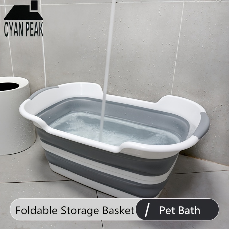 

Foldable Pet Bathtub, Large Capacity Comfortable Portable Dog Cleaning Bucket, Polypropylene Material, No Power Required, For Dog Bathing And Laundry Basket