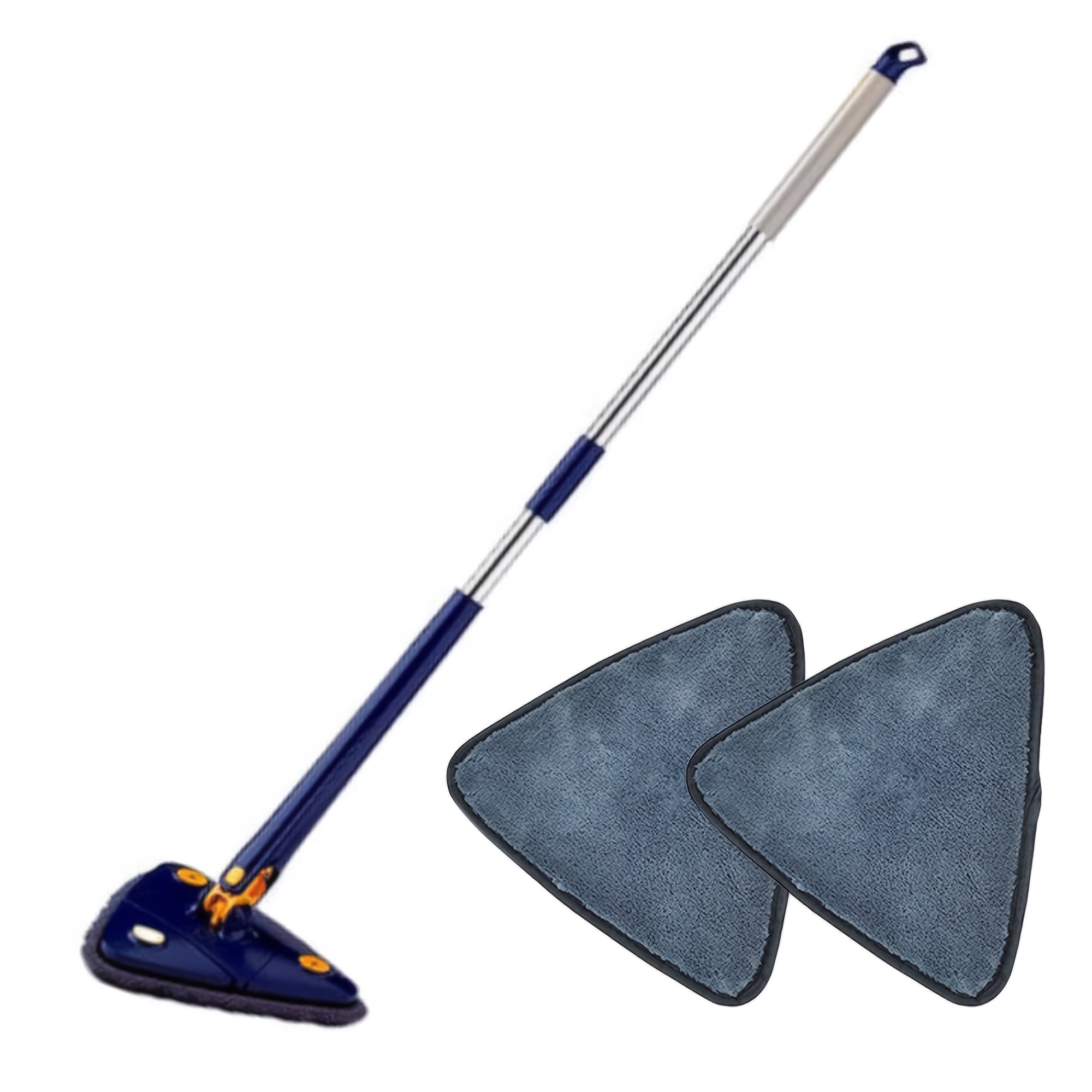 TEMU 1set | 1 Mop + 2 Mop Cloths | 360° Rotating Mop | Long Handle Wash & Squeeze | Dual-use | Floor/wall/ceiling/glass Cleaner | Corner | Cleaning